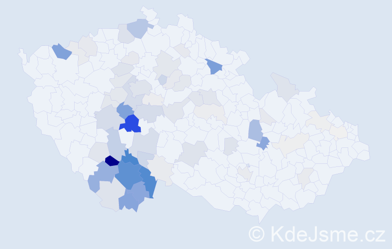 Příjmení: 'Faktor', počet výskytů 298 v celé ČR