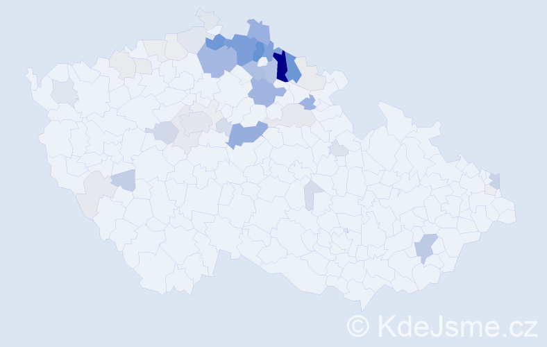 Příjmení: 'Hartig', počet výskytů 182 v celé ČR