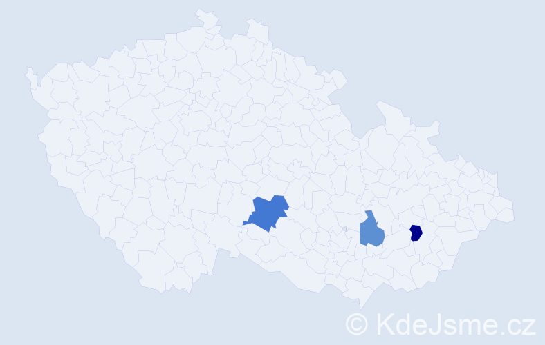 Příjmení: 'Krajáč', počet výskytů 4 v celé ČR