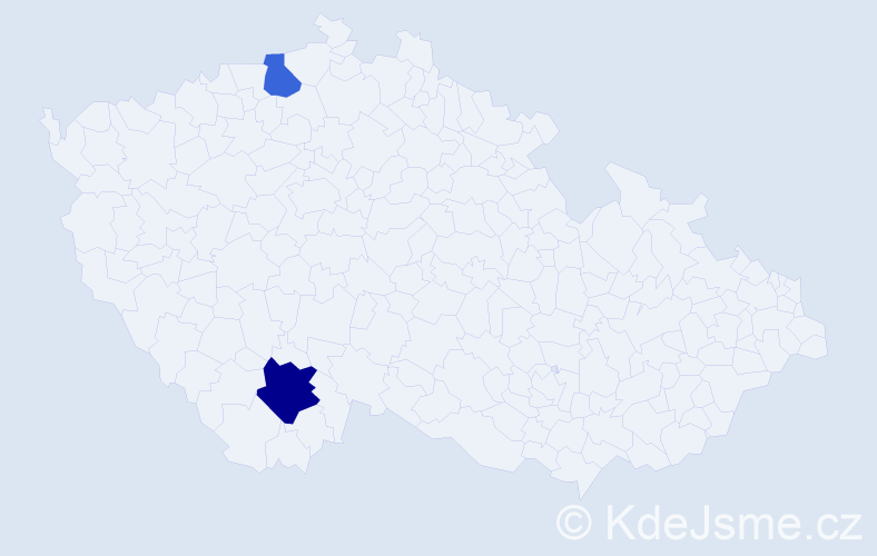 Příjmení: 'Bradatsch', počet výskytů 3 v celé ČR