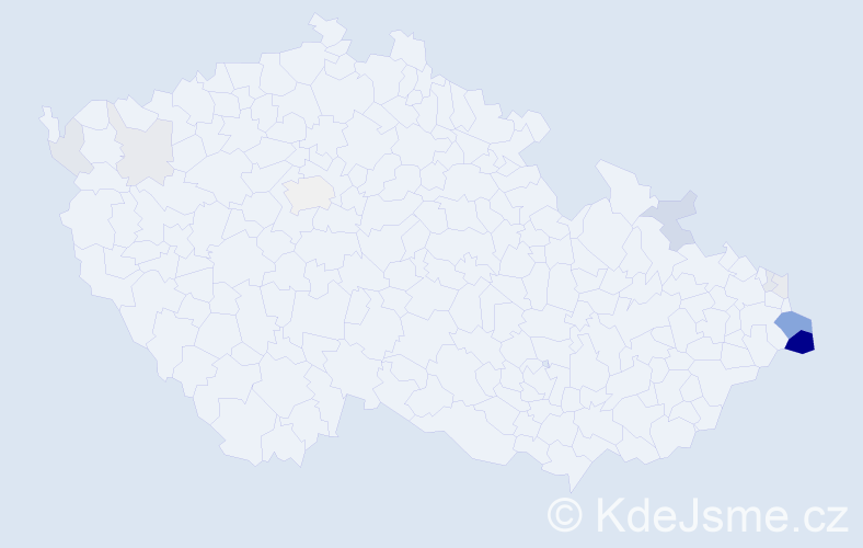 Příjmení: 'Szkatula', počet výskytů 34 v celé ČR