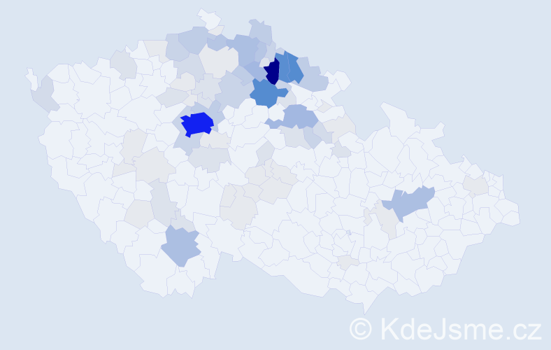 Příjmení: 'Kobrlová', počet výskytů 308 v celé ČR