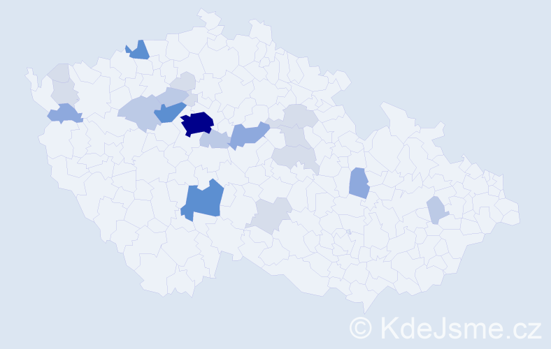 Příjmení: 'Břicháčová', počet výskytů 68 v celé ČR