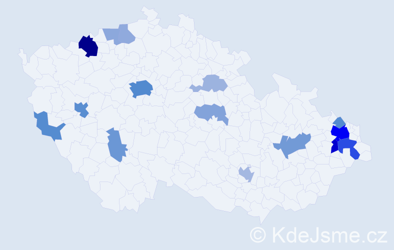 Příjmení: 'Prosek', počet výskytů 49 v celé ČR
