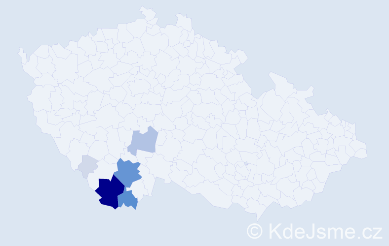 Příjmení: 'Cifreund', počet výskytů 32 v celé ČR