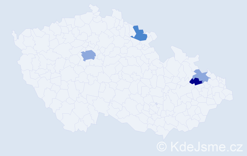 Příjmení: 'Kosternová', počet výskytů 9 v celé ČR