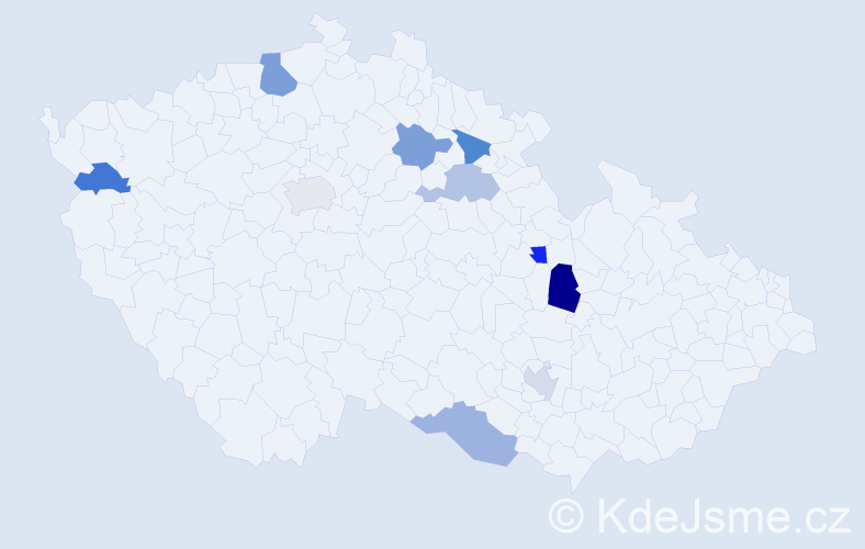 Příjmení: 'Halbrštat', počet výskytů 12 v celé ČR