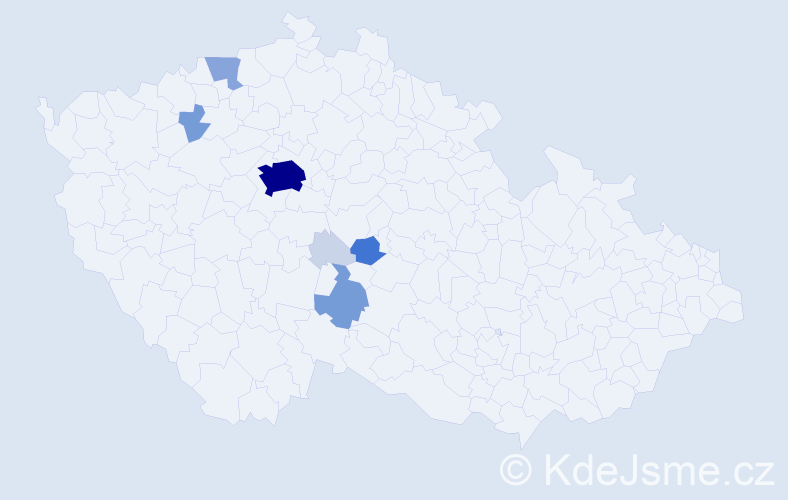 Příjmení: 'Kranda', počet výskytů 32 v celé ČR