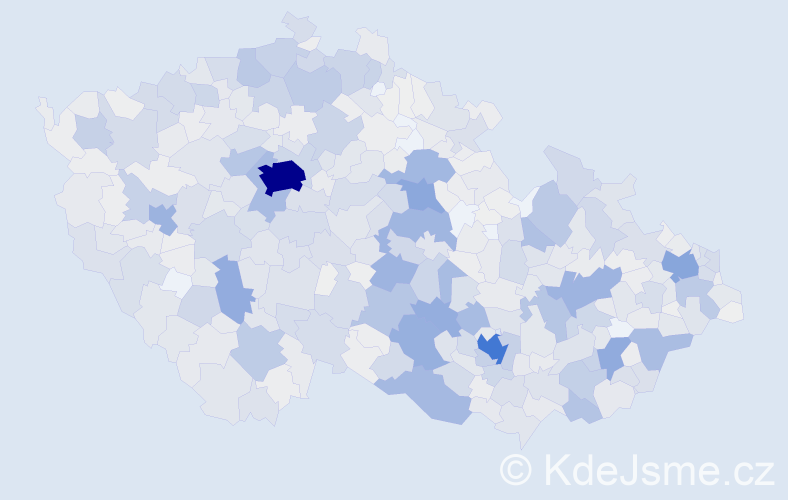 Příjmení: 'Žák', počet výskytů 4763 v celé ČR