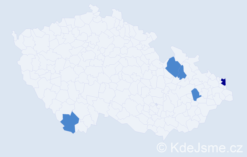 Příjmení: 'Kaljanko', počet výskytů 7 v celé ČR