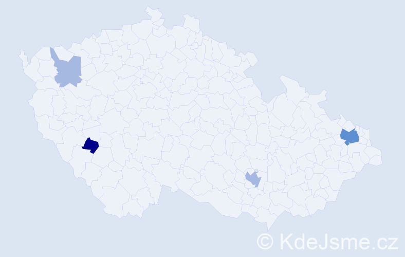 Příjmení: 'Rovács', počet výskytů 12 v celé ČR