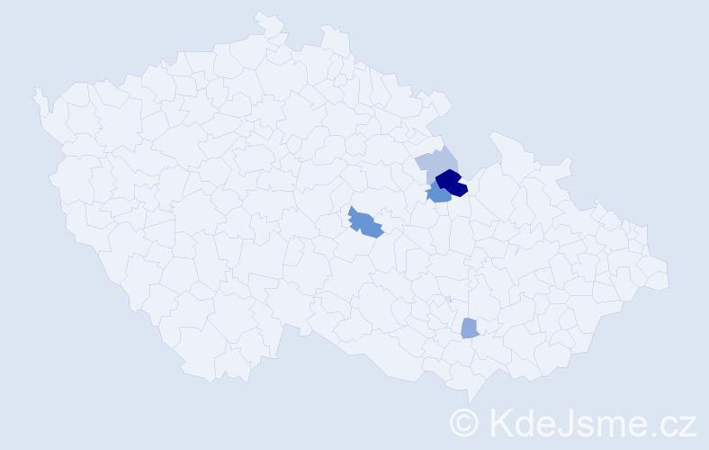 Příjmení: 'Sysr', počet výskytů 27 v celé ČR