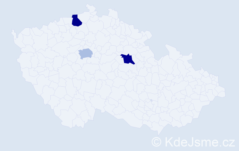 Příjmení: 'Aliiev', počet výskytů 3 v celé ČR