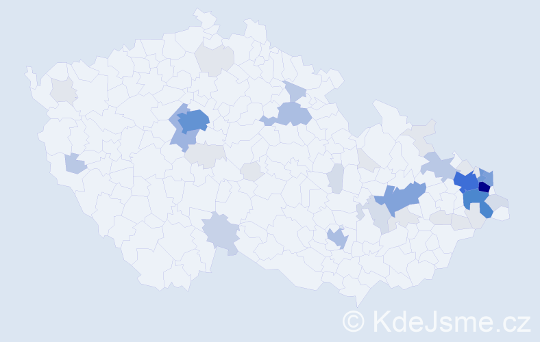 Příjmení: 'Chrobok', počet výskytů 168 v celé ČR