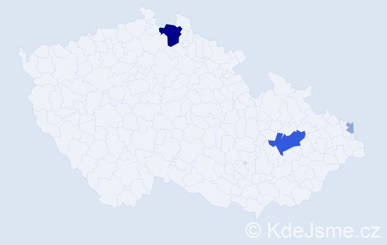 Příjmení: 'Nidecká', počet výskytů 9 v celé ČR