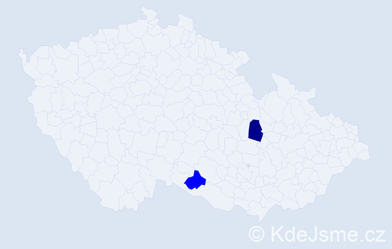Příjmení: 'Ruhm', počet výskytů 3 v celé ČR