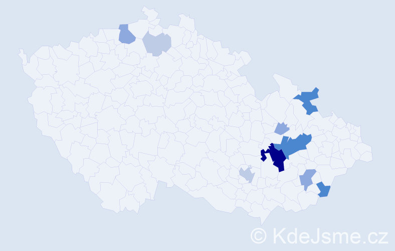 Příjmení: 'Čundrlová', počet výskytů 33 v celé ČR
