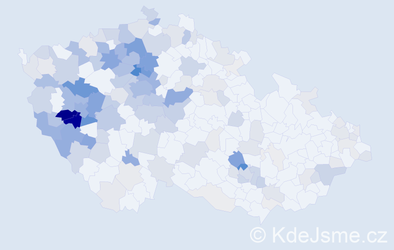 Příjmení: 'Jindřichová', počet výskytů 625 v celé ČR