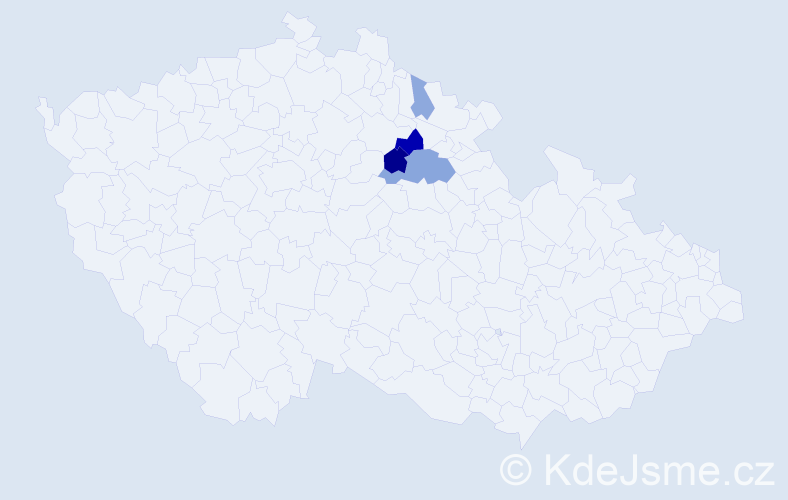 Příjmení: 'Sajkršmídová', počet výskytů 11 v celé ČR