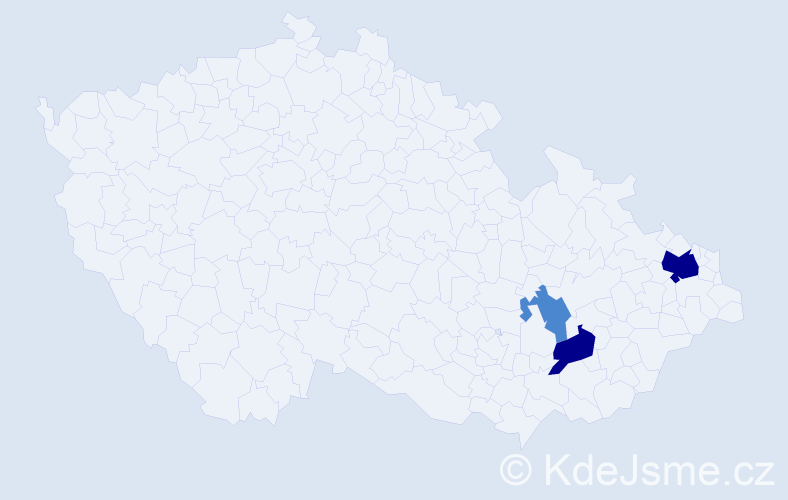 Příjmení: 'Drap', počet výskytů 7 v celé ČR