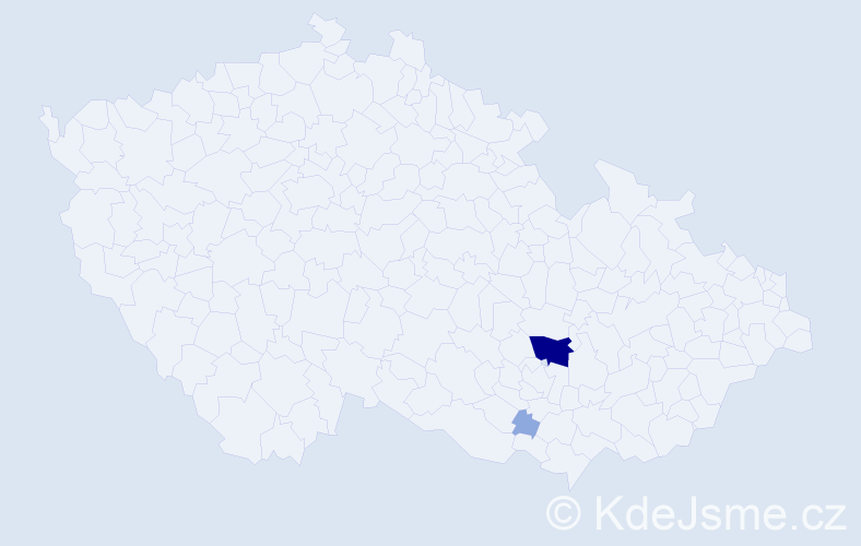 Příjmení: 'Klaibová', počet výskytů 7 v celé ČR