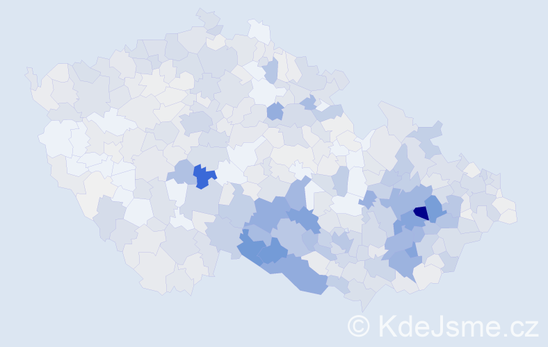 Příjmení: 'Dohnalová', počet výskytů 2874 v celé ČR