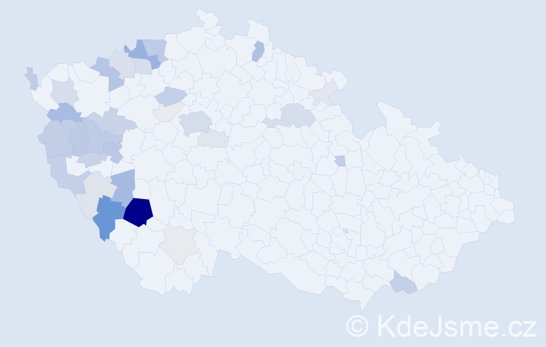Příjmení: 'Vadlejch', počet výskytů 112 v celé ČR