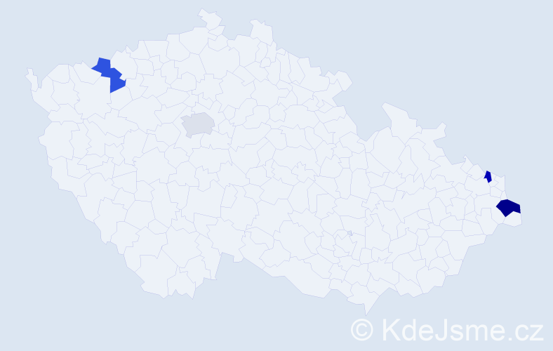 Příjmení: 'Szymaniec', počet výskytů 5 v celé ČR