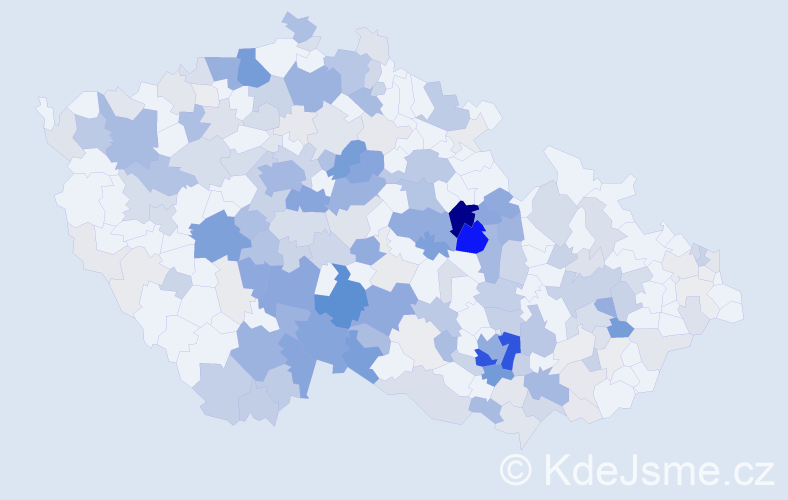 Příjmení: 'Severa', počet výskytů 828 v celé ČR