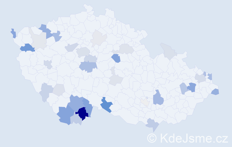 Příjmení: 'Klenková', počet výskytů 114 v celé ČR