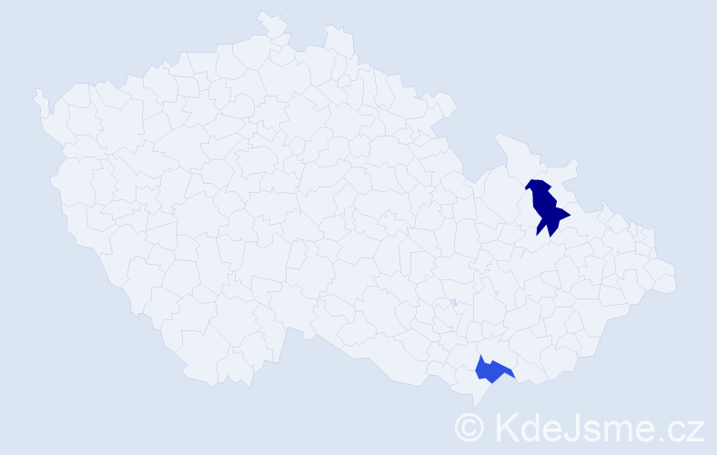 Příjmení: 'Míčenec', počet výskytů 2 v celé ČR