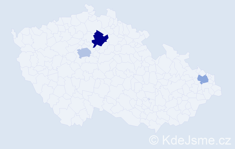 Příjmení: 'Lohin', počet výskytů 5 v celé ČR