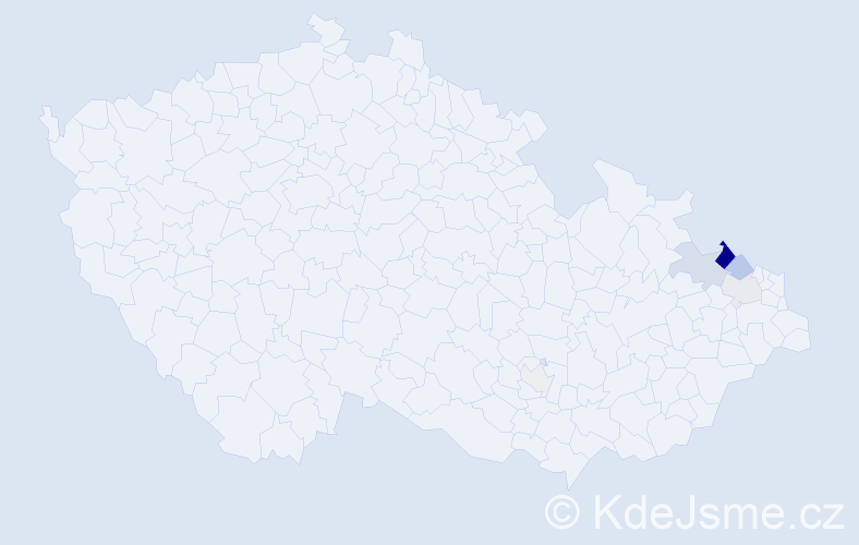 Příjmení: 'Kerlinová', počet výskytů 40 v celé ČR
