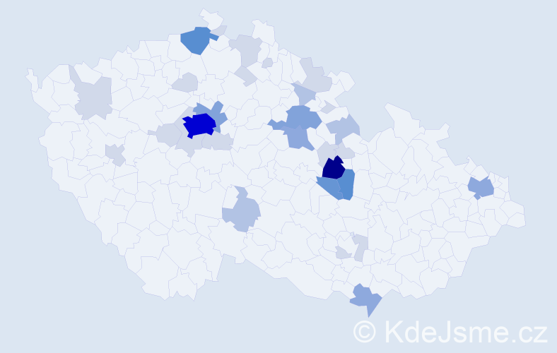 Příjmení: 'Sedliská', počet výskytů 88 v celé ČR