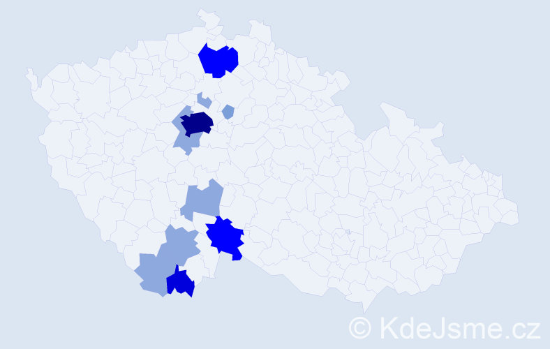 Příjmení: 'Talkner', počet výskytů 30 v celé ČR