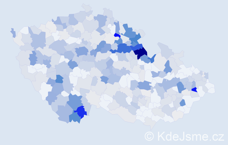 Příjmení: 'Pavlová', počet výskytů 1168 v celé ČR