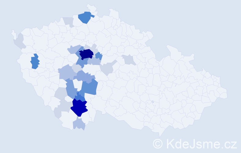 Příjmení: 'Sobíšek', počet výskytů 94 v celé ČR