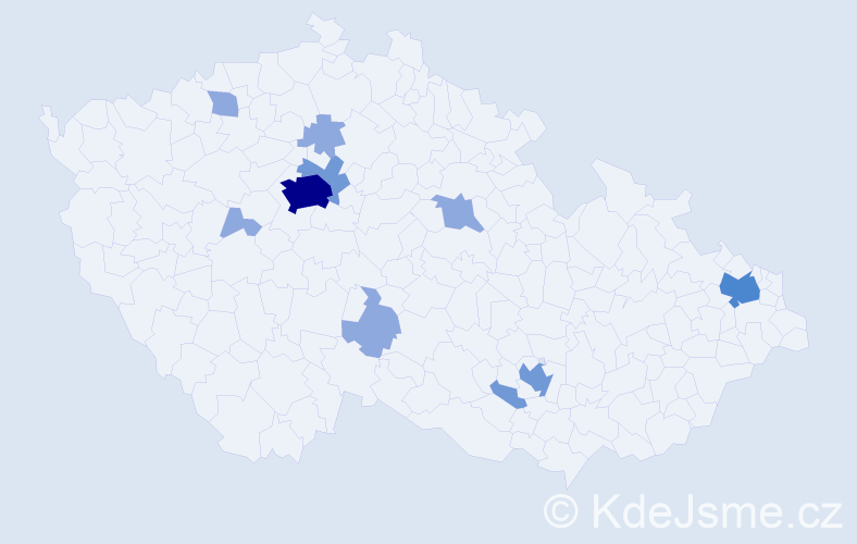 Příjmení: 'Cheypesh', počet výskytů 20 v celé ČR