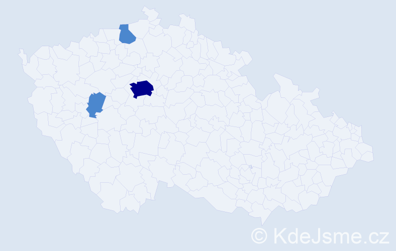 Příjmení: 'Inemann', počet výskytů 5 v celé ČR