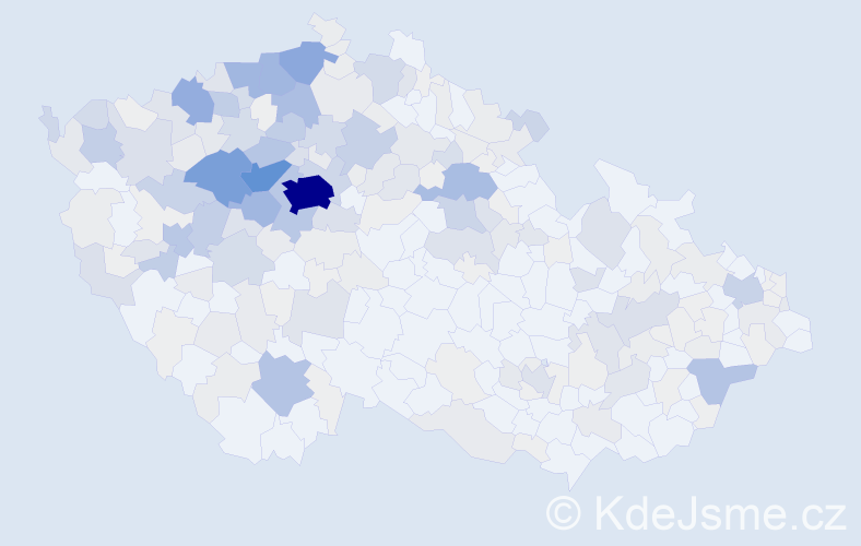 Příjmení: 'Kindl', počet výskytů 1163 v celé ČR