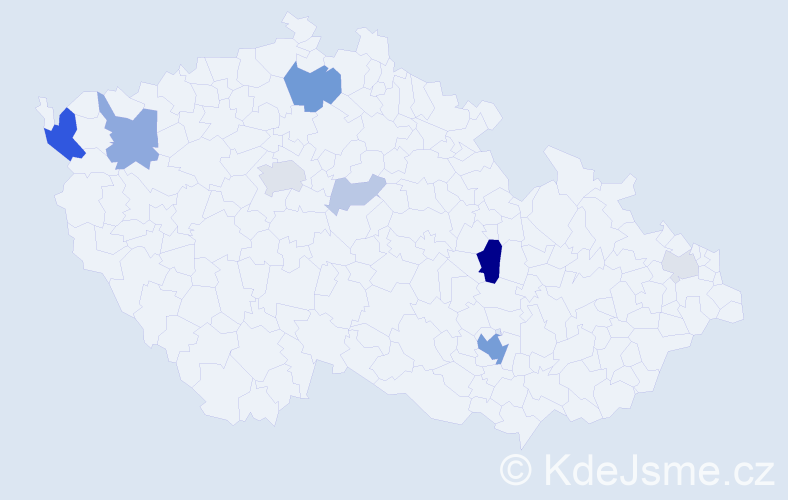 Příjmení: 'Fukar', počet výskytů 27 v celé ČR