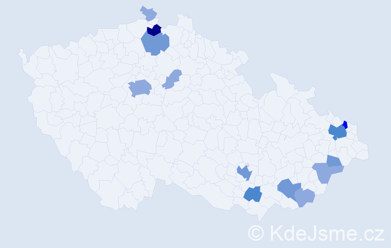 Příjmení: 'Ryl', počet výskytů 30 v celé ČR