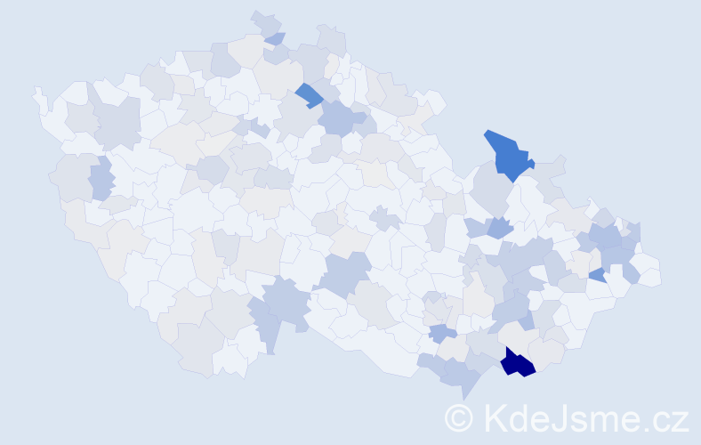Příjmení: 'Ivan', počet výskytů 546 v celé ČR