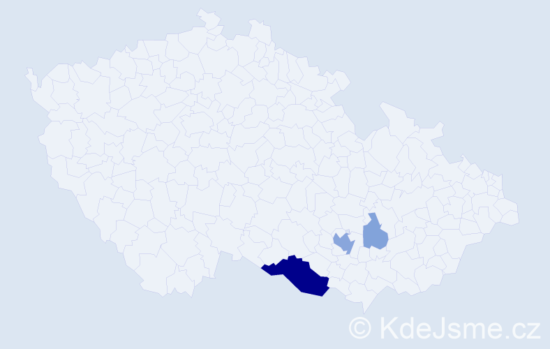 Příjmení: 'Barteysová', počet výskytů 11 v celé ČR