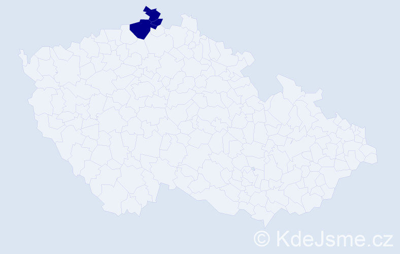 Příjmení: 'Salov', počet výskytů 9 v celé ČR