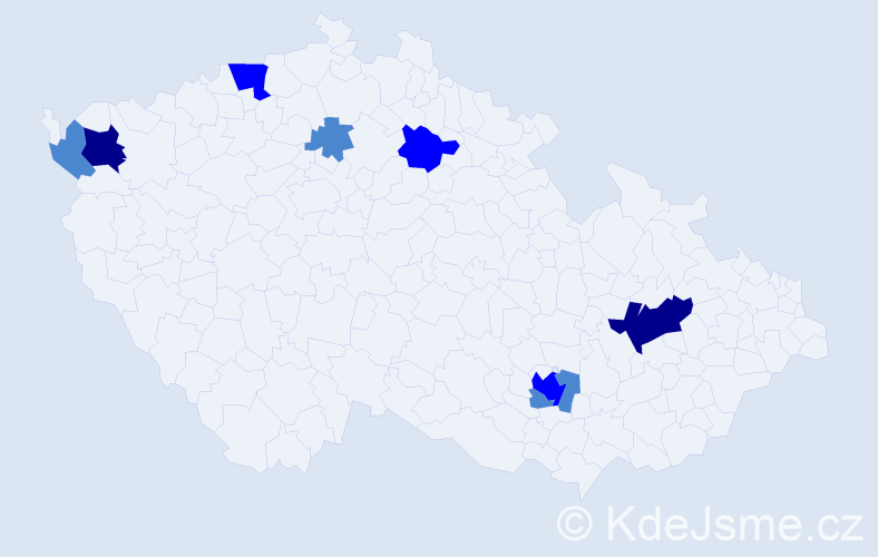 Příjmení: 'Orvošová', počet výskytů 15 v celé ČR
