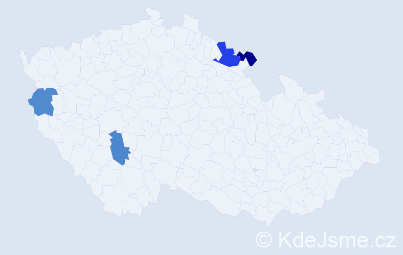 Příjmení: 'Holča', počet výskytů 12 v celé ČR