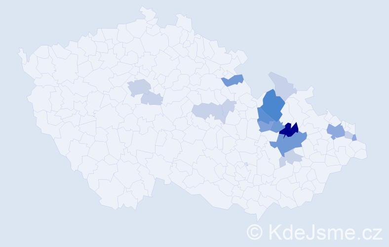 Příjmení: 'Rabenseifnerová', počet výskytů 49 v celé ČR