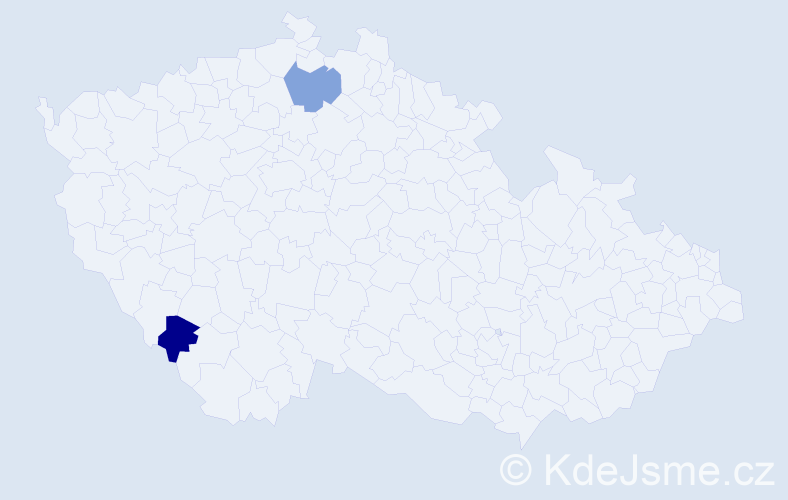 Příjmení: 'Seidendorfová', počet výskytů 2 v celé ČR