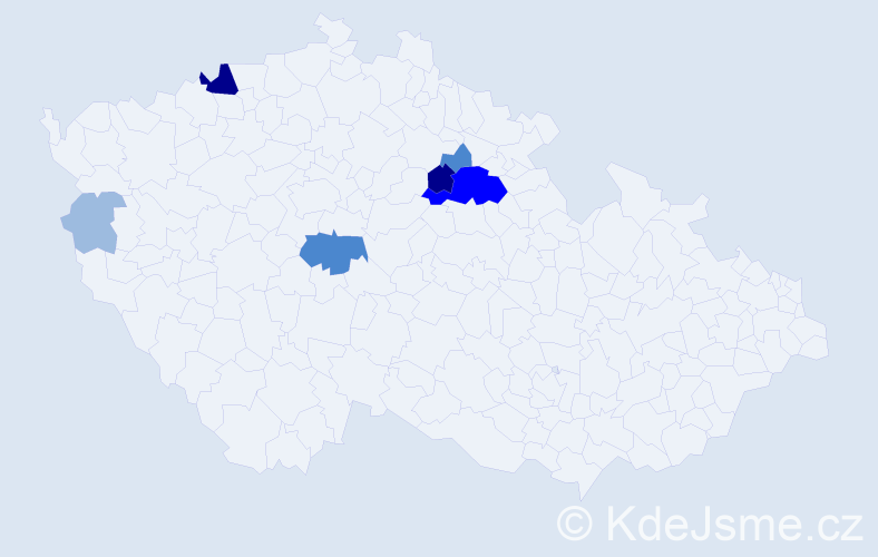 Příjmení: 'Husman', počet výskytů 16 v celé ČR